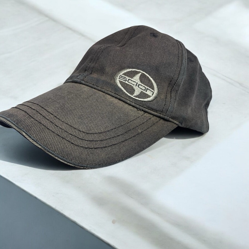 Toyota Scion Brown Strapback Hat Cap Embroidered "What Moves You" Compact Car